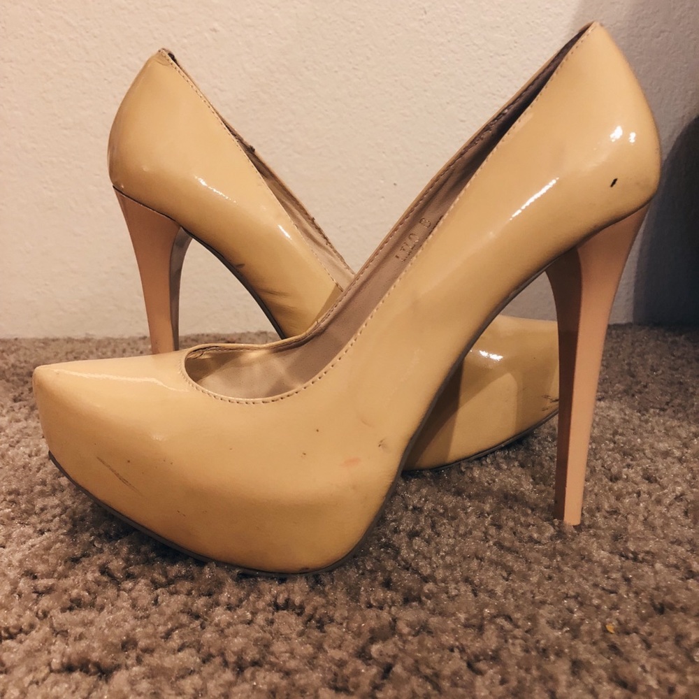 N.Y.L.A Tan High Stilettos - Picture 2 of 6